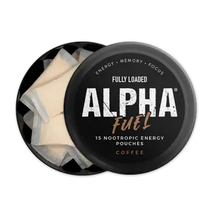 ALPHA Fuel Nootropic COFFEE Energy Pouches by Fully Loaded - Energy, Focus, Memory - Sugar Free Sport Beverage Flavor Vanilla