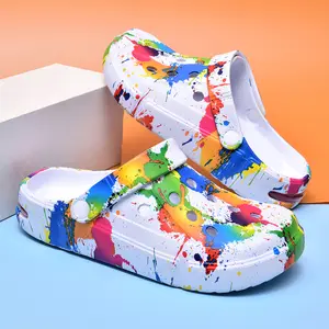 Women's Butterfly Print Clogs with 3cm Hidden Heel, Waterproof Non-Slip Slip On Shoes for Beach, Garden, Daily & Summer Casual Footwear