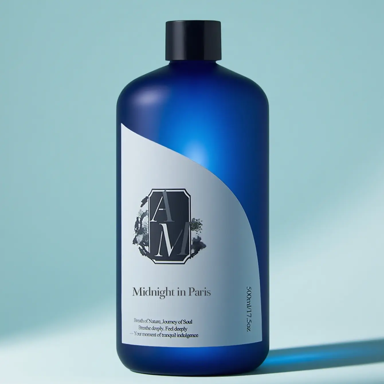 500ML Midnight in Paris Aromatherapy Essential Oil, Fireless Diffuser Scented Refill Liquid for Ultrasonic Diffusers, Long-Lasting Aromatic Fruity Fragrance for Home Use