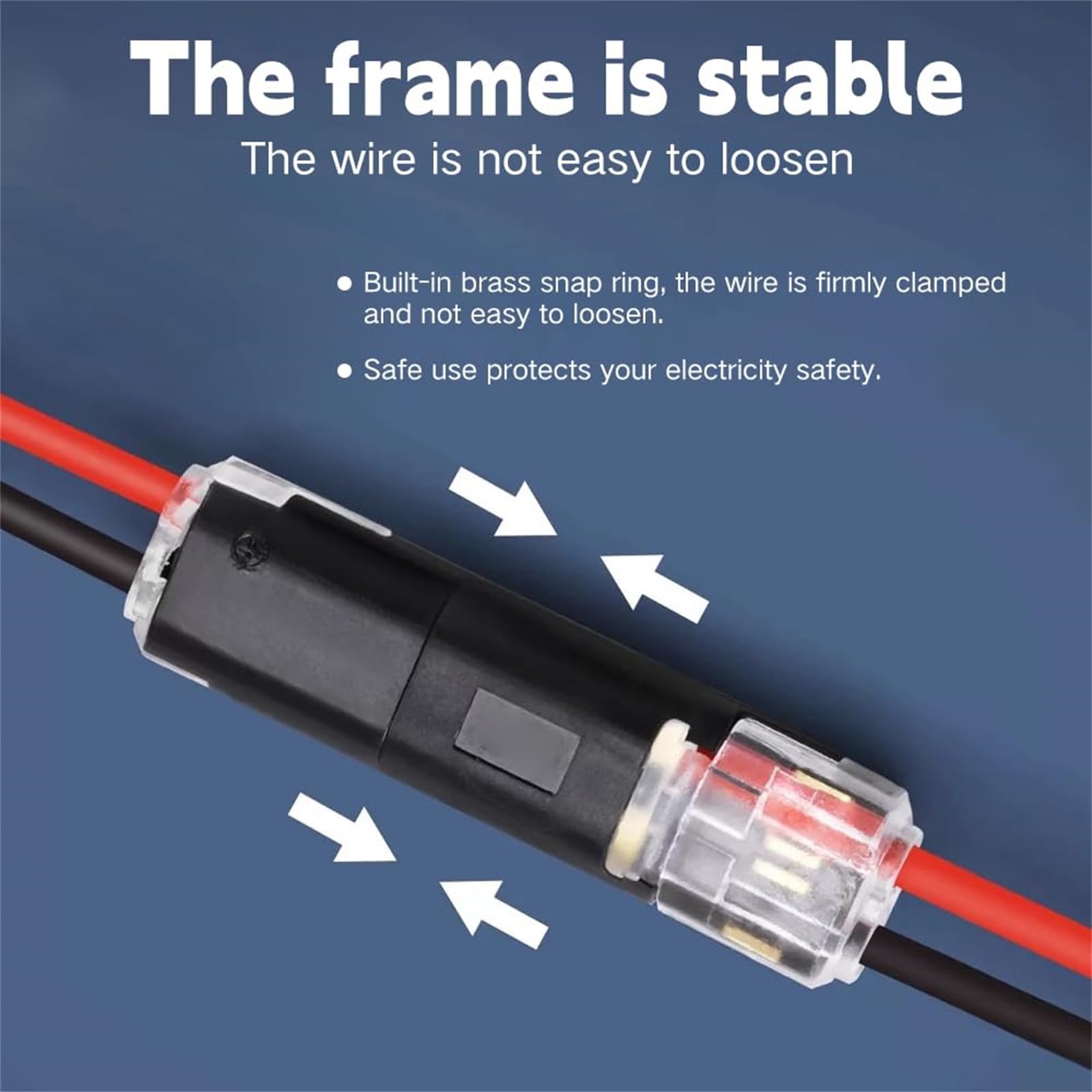 50pcs Double-Wire Plug-in Connectors with Locking Buckles, Quick-Clip Fasteners Multi-Purpose Snap-On Blocks for Strip Light DIY Crafting, Low-Voltage Decoration & Model Kits