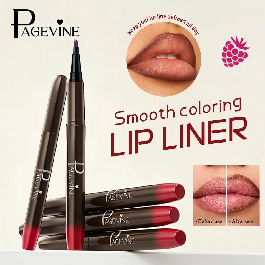 Nude Lip Contour Pen - Long Wear Lip Liner Stain for Precise Lip Definition, Waterproof Smudge-Proof Lip Color Marker with Smooth Matte Finish, Natural Fuller Looking Lips Makeup Essential