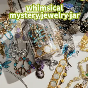 Miomi 31-32pcs whimsical mystery jewelry jar mix fairy coquette vintage animals feature mystery jewelry jar