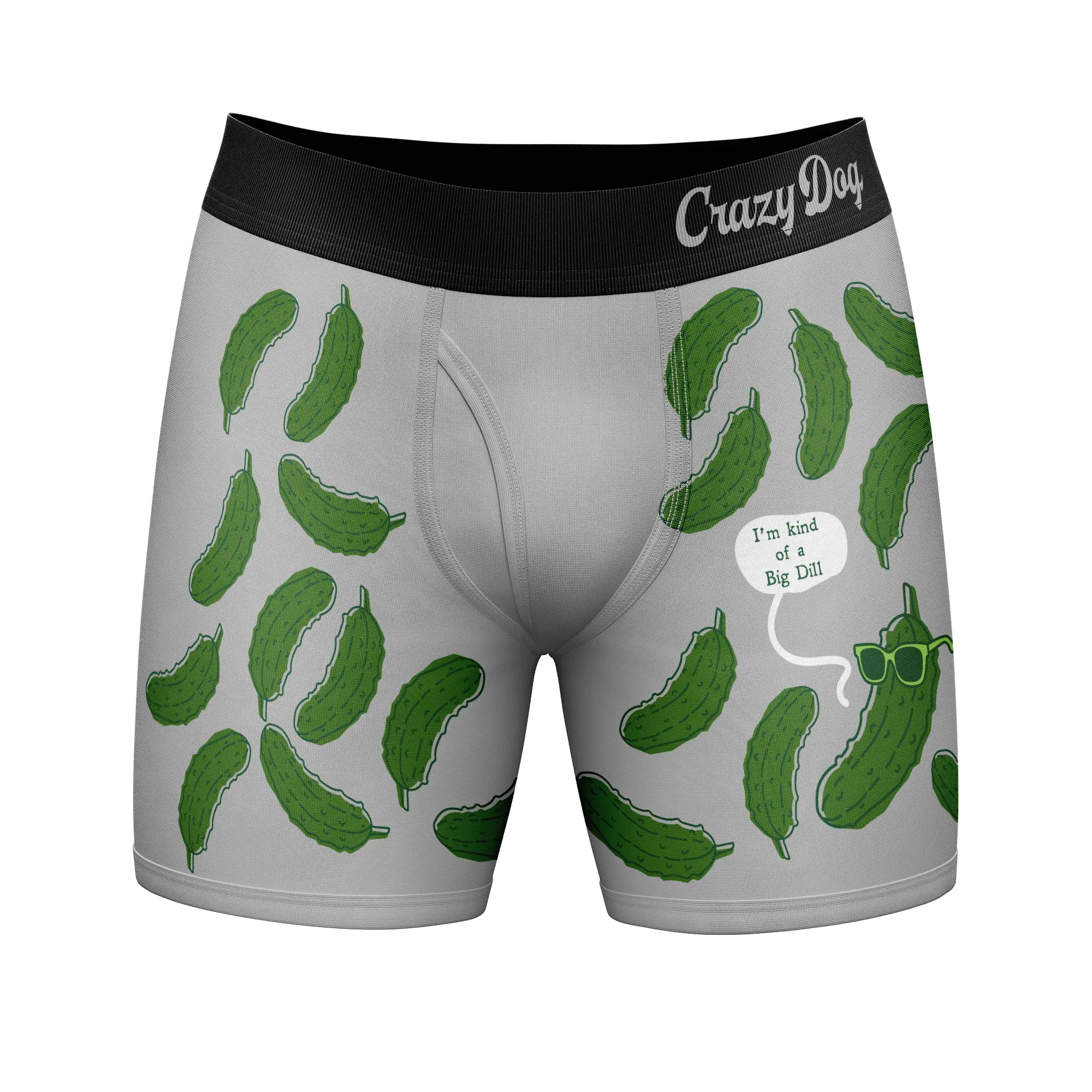 Mens Big Dill Boxer Briefs Funny Saying Pickle Quote Graphic Novelty Joke Underwear for Guys Funny Graphic Boxers Dad Joke  Funny Sarcastic  Mens Novelty Boxer Briefs Grey
