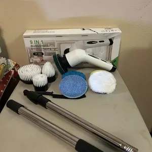 9-in-1 Cordless Electric Spin Scrubber - Adjustable Power Cleaning Brush for Kitchen Water Proof