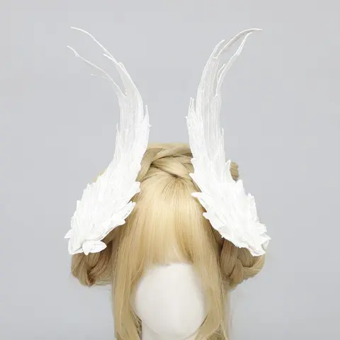 Christmas halloween  Lolita Feather Angel Wings Design Hair Hoop, Cute Hair Hoop for Women & Girls, Fashion Hair Accessories for Party, Daily Clothing Decor, Zigzag Headband, Headbands Women, Hairband