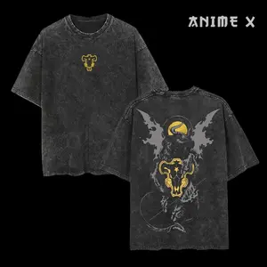 Retro Heavy Limited Black Bull - Black Clover Anime Double Printed Vintage  Washed Tee Unisex Oversize Anime Manga Washed Heavyweight Cotton T-shirt, Gift For Anime Fan, Anime Lover