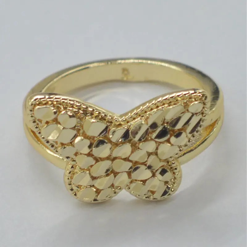 14k Gold Plated Butterfly Ring for Women, Perfect for Daily Wear, Dating, Birthdays, Holidays, Versatile Jewelry Gift, Elegant Glittering Ring, Elegant Exaggerated Ring, Elegant Casual Ring, Elegant Fashion Rings, Beautiful Rings