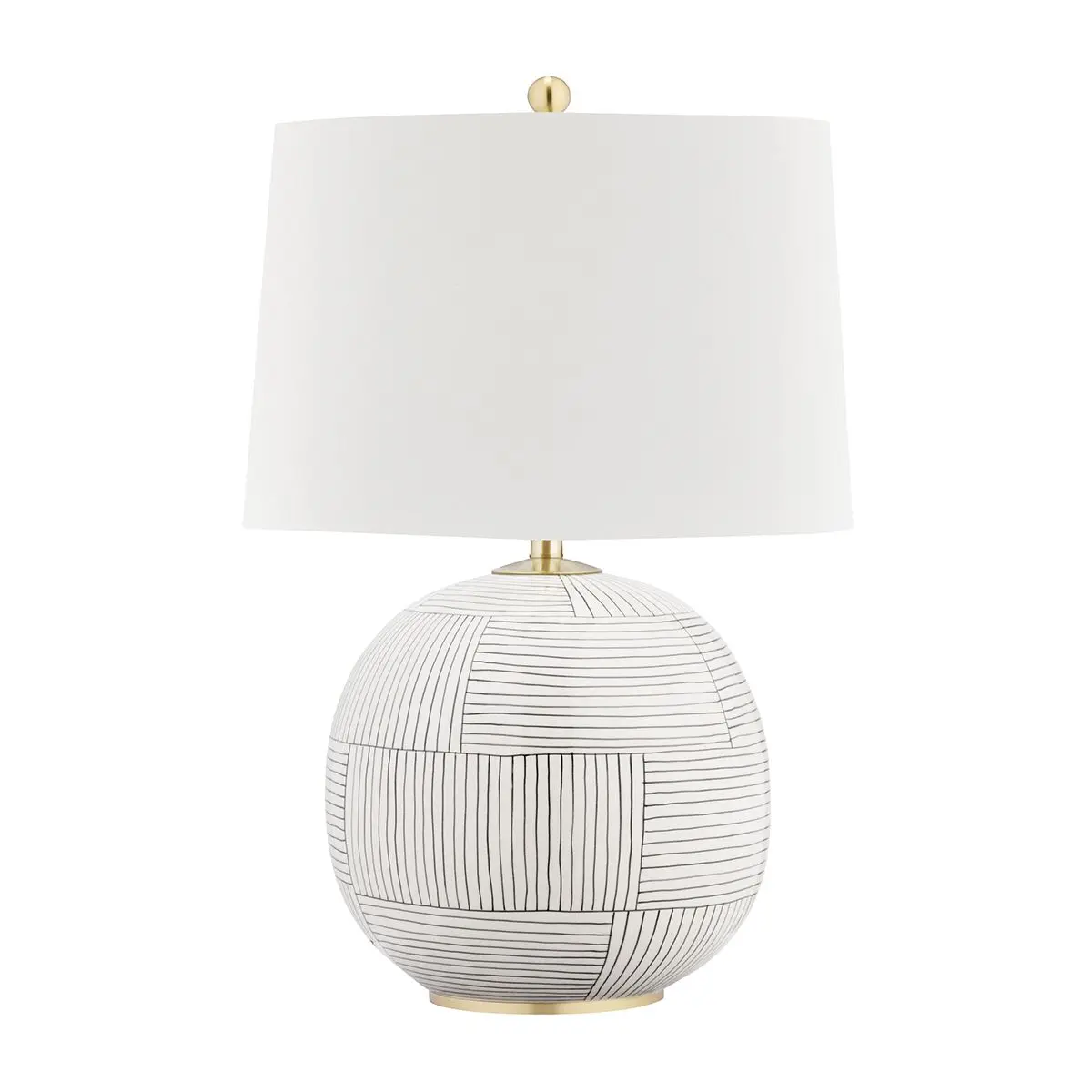 Laurel Table Lamp - Modern Ceramic Design with Flared Fabric Shade for Sophisticated Ambiance
