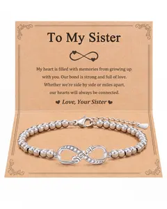 Infinity Love Heart Bracelets Gifts for Sister/Bestie/Daughter/Grandma/Nana/Granny/Nanny/Auntie, Birthday Christmas Valentines Day Gifts for Women Best Friend Girls