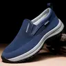 Men's Comfortable Anti-Slip Loafers, Breathable Knit No Tie Shoes Slip-On Thick Sole Lightweight Casual Active Walking Shoes, All-Season Outdoor Activities, Summer Casual Shoes, Lightweight Slip Ons, Footwear Slipon