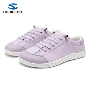 HOBIBEAR Wide Toe Men's Shoes Canvas Barefoot Sneakers Slip-On Casual Daily Walking Shoes