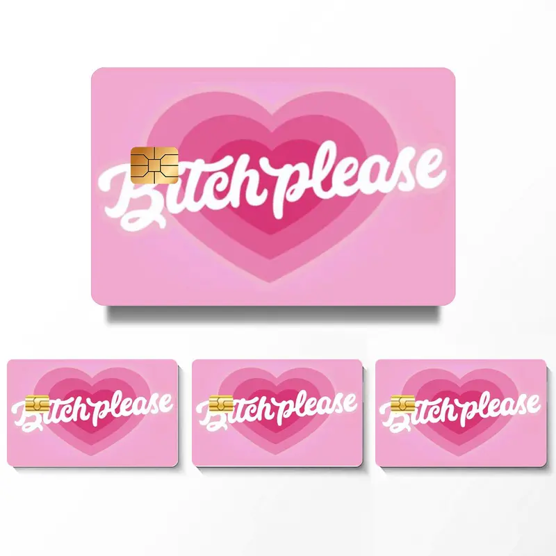 Credit Card Skin Sticker, 4 Counts/set Ultra-thin Waterproof Scratch Resistant Card Sticker, Personalized Bank Card Skin Protector for Outdoor Travel, Decal Sticker, Adhesive Stickers, Customizable Stickers