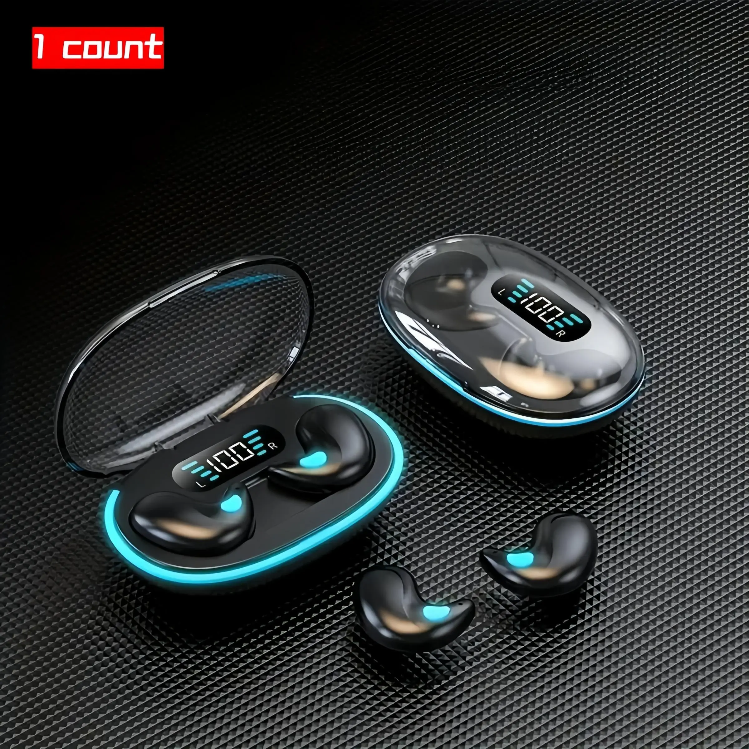 In-ear Design Wireless Earphone, True Wireless Earbuds, Wireless Audio Earbuds, Noise Cancelling Headphone with Charging Case, Bluetooth-compatible Sleeping Earbuds, Sport Earbud for Running, Gaming
