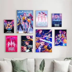 Anime Movie K-Pop D-Demon Hunters Posters Waterproof Paper Sticker Coffee House Bar Posters Wall Stickers