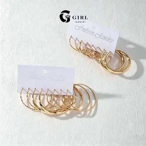 GGIRL Geometric Hoop Earrings – 16-Piece Set Mini Medium & Large Sizes Simple Versatile Mix-and-Matchable Ideal for Birthdays & Anniversaries