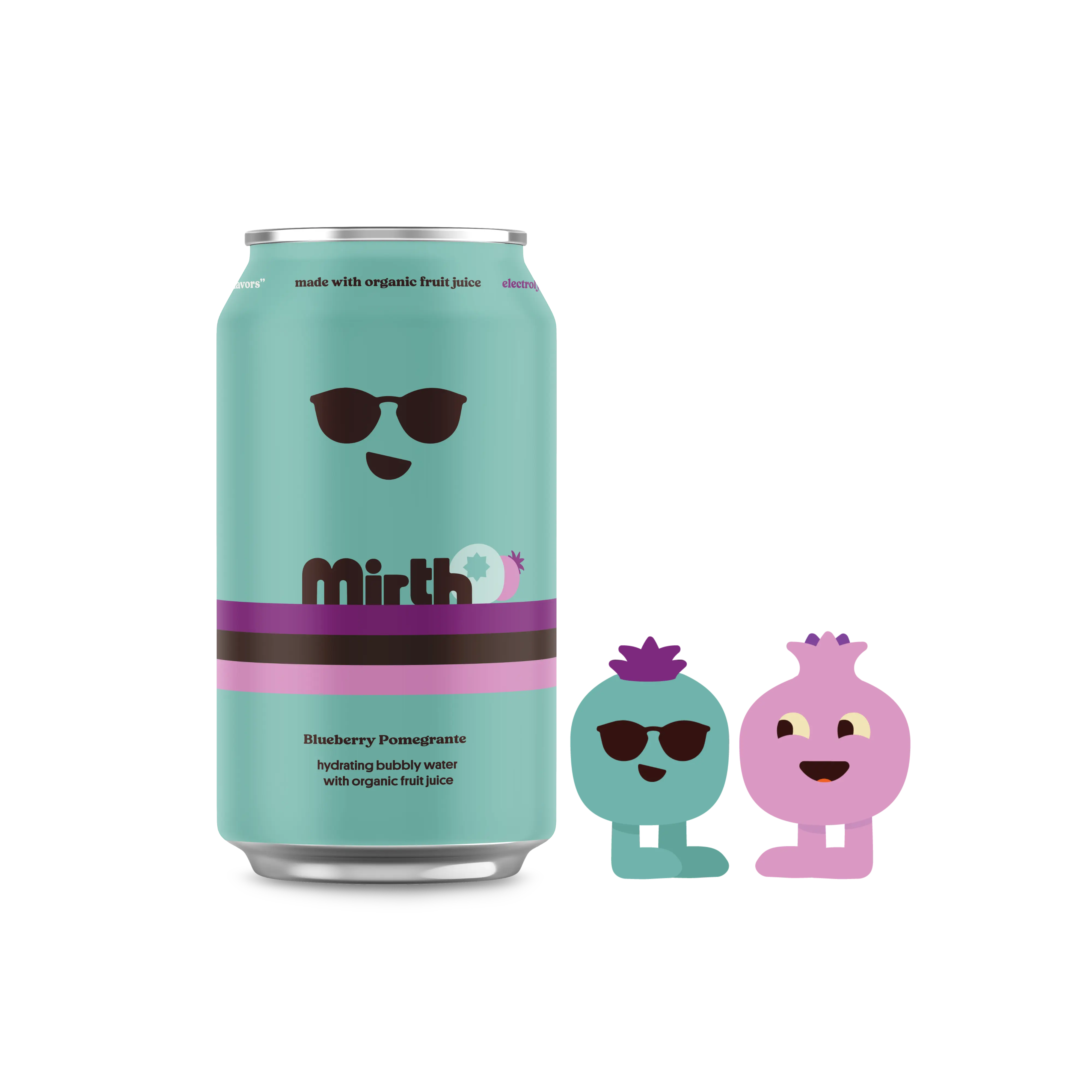 Blueberry Pomegranate Sparkling Fruit Juice - Healthy Soda with No Added Sugar