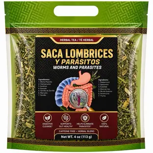 Saca Lombrices y Parásitos Herbal Tea Blend – Natural Loose Leaf Herbal Tea for Digestive Cleanse & Gut Balance, Caffeine-Free, Premium Quality, 4 oz
