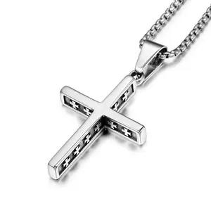 A men's punk gothic style cross pendant necklace, in a vintage style, is an ideal gift for birthdays, Valentine's Day, or Christmas – the perfect personalized gift for your loved one.