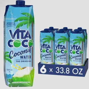 Vita Coco Coconut Water, Pure | USDA Organic | Refreshing Coconut Taste | Natural Electrolytes | Vital Nutrients | Sustainably Farmed