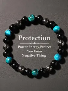Anxiety Relief Protection Bracelet, Beautiful Bracelets, Obsidian Grounding Crystal, Blue Tiger's Eye Calming Jewelry, Natural Stone Stress Relief Wristband, Mindfulness Accessory, Boho Chic Bracelet, Self-Care Gift, Viral TikTok Wellness Jewelry