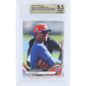 Francisco Lindor New York Mets 2025 Topps Now Road to Opening Day #OD-176 BGS Authenticated 9.5 Card