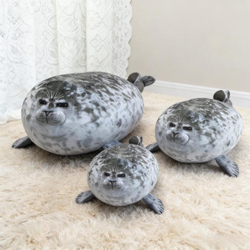 Cute Plush Seal Pillow Toy, Realistic Sea Animal Stuffed Animal, Cuddly Stuffed Animal, Perfect Birthday Gift for Kids & Adults, Soft Huggable Design