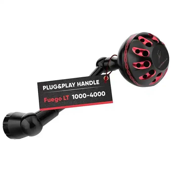 Gomexus Plug-and-Play Power Handle, Quick Install Accessory for Daiwa Fuego LT Spinning Reels (1000-4000 Size)