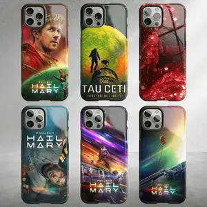 Project Haiil Marry Phone Case – Sci-Fi Space Illustration Collage – Astronaut Galaxy Art iPhone Case, Compatible with iPhone X, 11, 12, 13, 14, 15, 16, 17 & more
