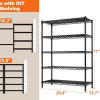 (Hot) 5 Tier&1100LBS-36"W*14"D*72"H