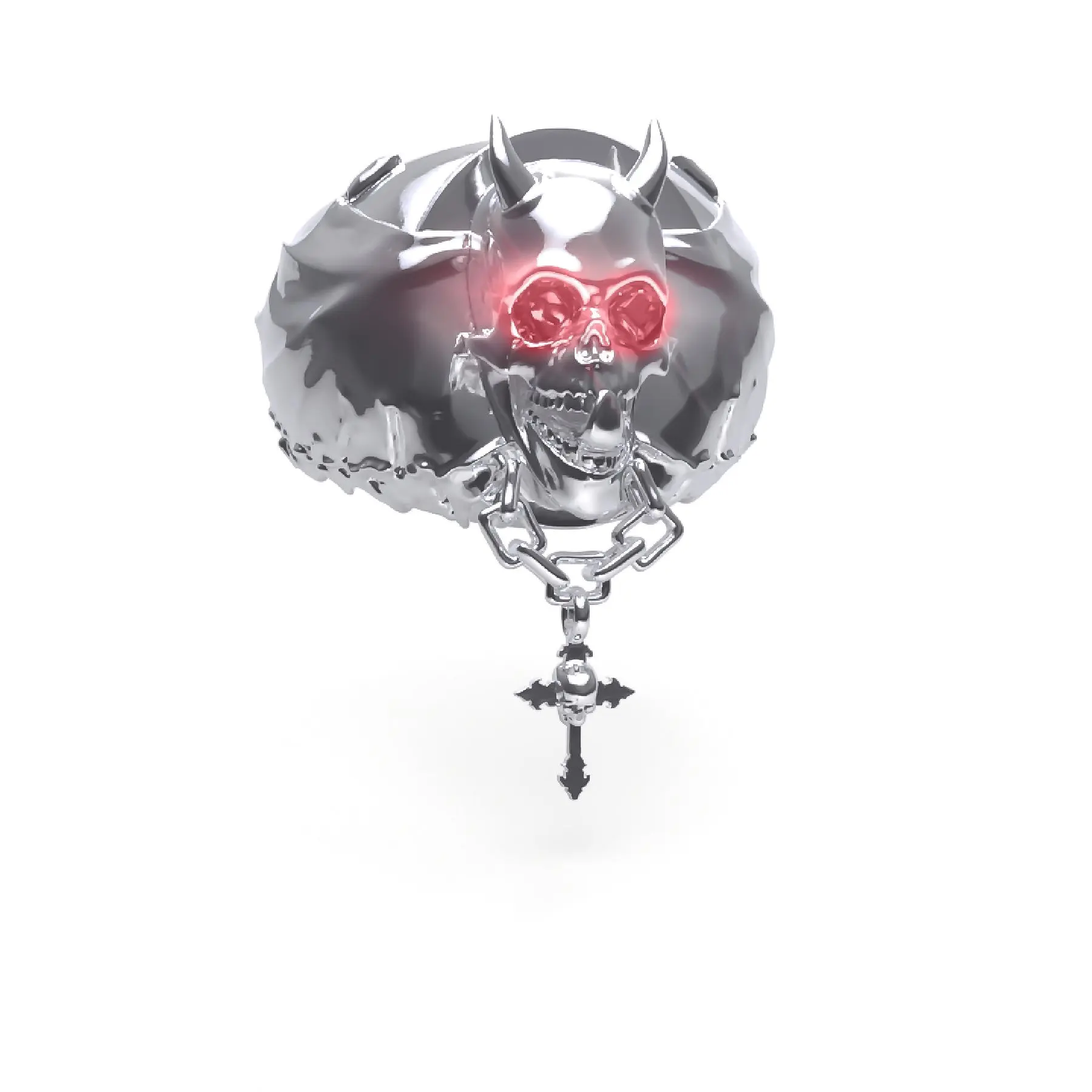 Daisy The Daystalker Ring - Skull Design & Cross Pendant - Symbol of Justice and Equality