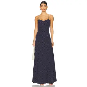 SNDYS X Revolve Cassia Maxi Dress in Navy