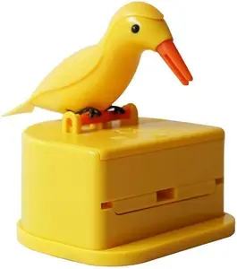 Woodpecker Cute Little Bird Push-Type Automatic Toothpick Holder, Telescopic Toothpick Box for Home, Kitchen Decoration