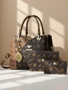 Luxury Women's Handbag Set, 3-Piece Large Capacity Shoulder Bag, Fashionable and Durable, Perfect Gift for Her, All Seasons Use