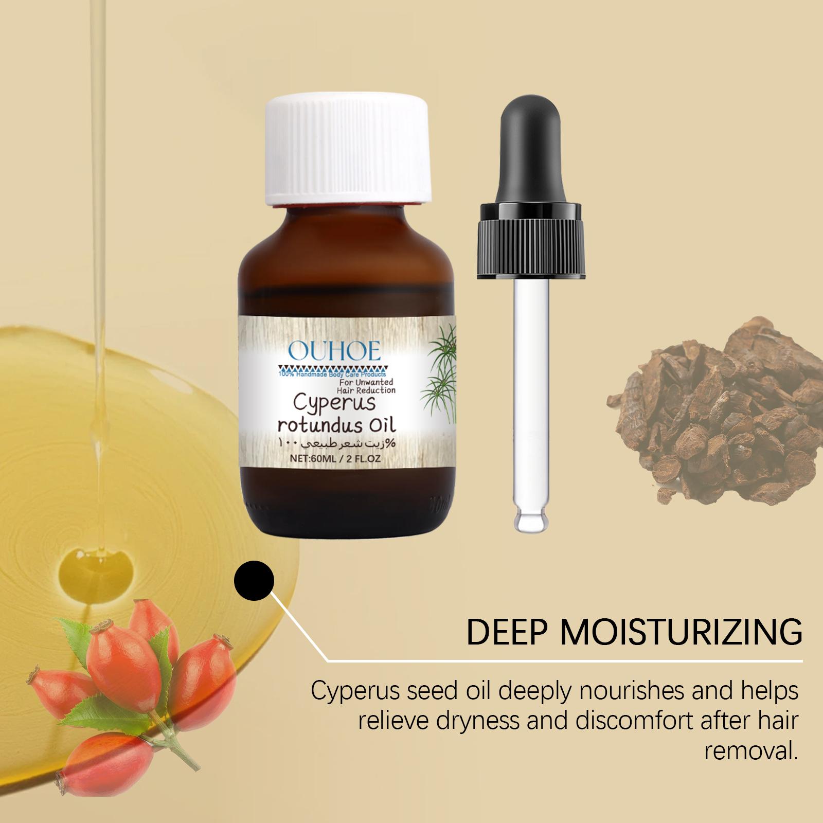Cyperus Rotundus Oil for Hair Removal, Organic Topical Cyperus Rotundus Oil, Skin Care After Shaving Body Care Product
