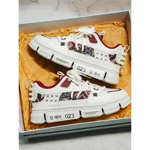 Men's Fashionable Patchwork Lace Up Skate Shoes, Casual Comfortable Sports Shoes for Daily Wear, Trendy All-match Sneakers for Students