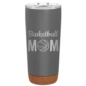 Mom Basketball2 20 oz Tumbler | Storm Gray