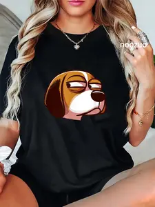 100% Cotton Unisex Side Eye Dog Meme Funny Dog Giving Side Eye Meme Lover T-Shirt
