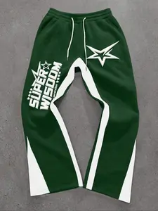 Men's Colorblock Letter & Star Print Sweatpants, Sports Trousers, Casual Comfy Jogger Pants for Daily Wear, Men's Trousers for All Seasons, Athleisure Pants