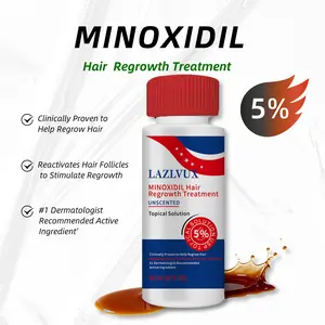 LAZLVUX Minoxidil Hair Regrowth Treatment for Men 60ml | Topical Solution Helps Stop Thinning Hair & Receding Hairlines | Promotes Thicker Fuller Hair | Stimulates Follicles | Unscented Fast-Drying Formula | 1-Month Supply