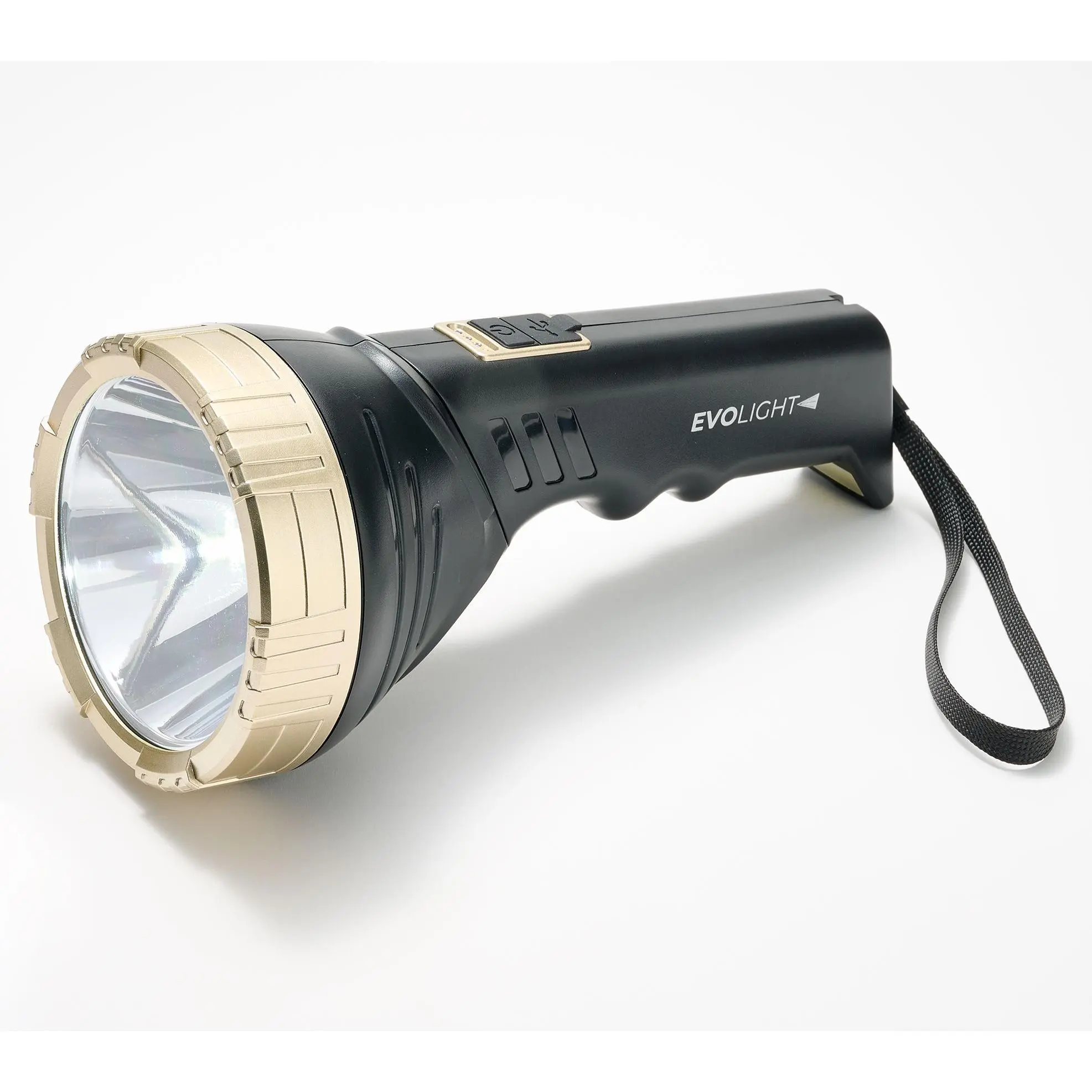 EVOLight Rechargeable LED Flashlight with Built-in Power Bank