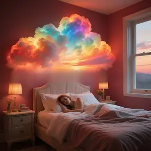 3D Thunder Cloud LED Ambient Light Remote and APP Control DIY Color Changing Light lamp for Game Room Party Club