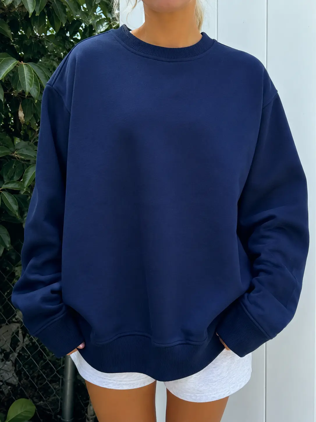 Navy Blue Basic Blank Sweatshirt