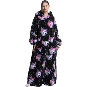 Extra Long Blanket Hoodie  Hoodie Blanket Long Wearable Blanket Hoodie for Adults Snuggle Blankets