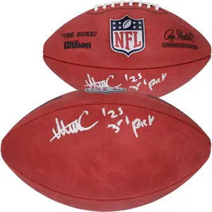 Abdul Carter New York Giants Autographed Duke Full Color Football with "3rd Pick" Inscription - Fanatics Authentic Certified