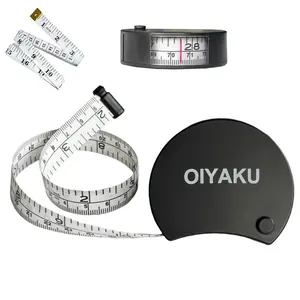 Retractable Soft Dual-Scale Body Measuring Tape with Lock Button 60inch Window Reading for Weight Loss Muscle Building Sewing Tailor Pet Medical Measurements
