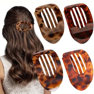 4-Pack Duckbill Hair Clips for Women,Flat Claw Design ,Casual Elegant for Thick or Thin Hair,Suitable for All Hair Lengths Flat Hair Clips for Women,Hailoyearn Hair Clips, Casual Versatile Solid Colour Lay Flat Hair Clip, Simple Elegant Hair Clip