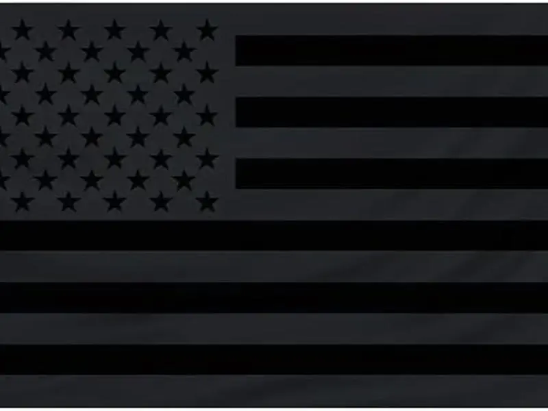 Black American Flag 3x5 FT USA Flag Polyester with Two Brass Grommets, Double Stitched, Suitable for Outdoor and Indoor Use