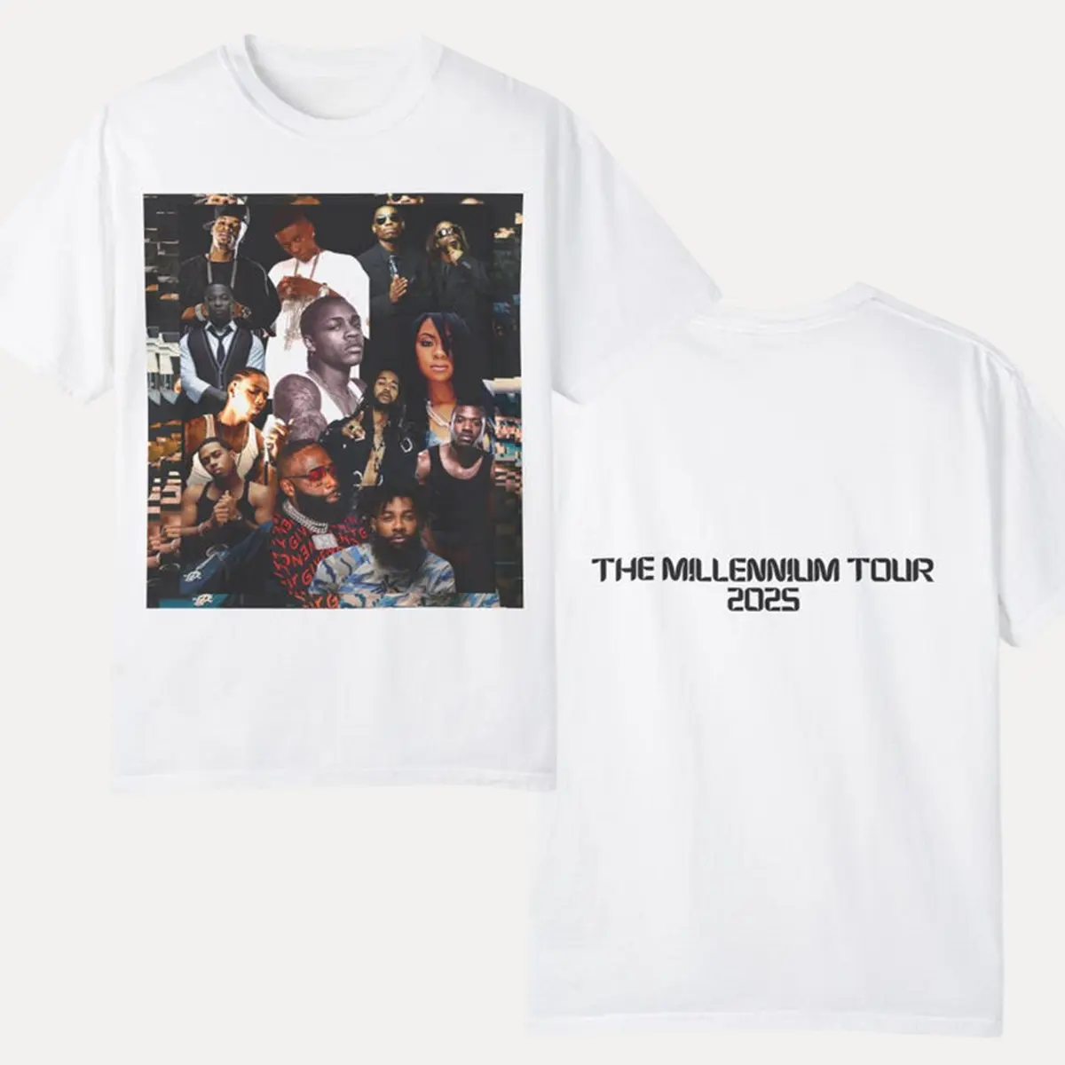 Millennium Tour Tribute T-shirt Retro Music Tee Unisex Concert Vintage Hip-Hop Merch Gift for Music Lovers  004