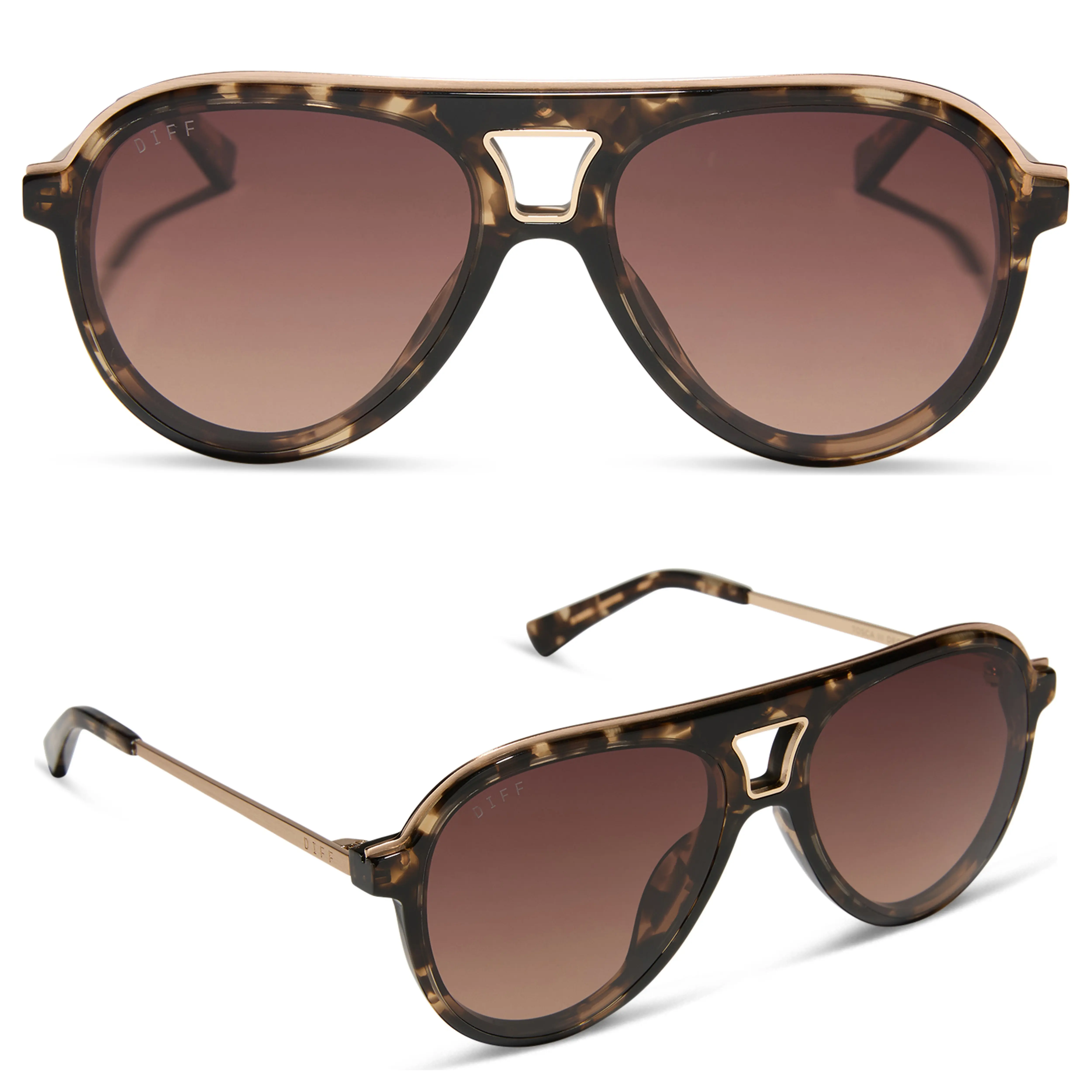 DIFF Tosca III Designer Oversized Aviator Sunglasses DIFF Tosca III Designer Oversized Aviator Sunglasses