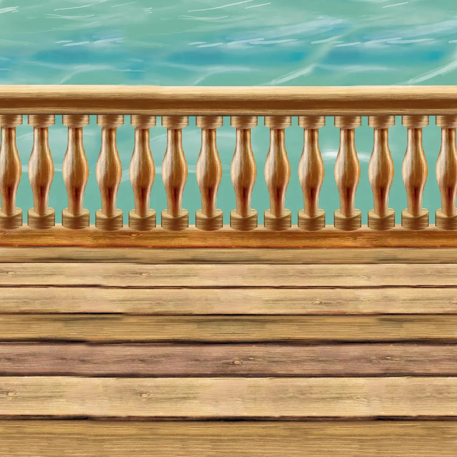 Design-A-Room Pirate Deck Backdrop, Halloween, Home Party Decorations
